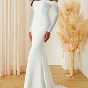 Elegant White Evening Gown